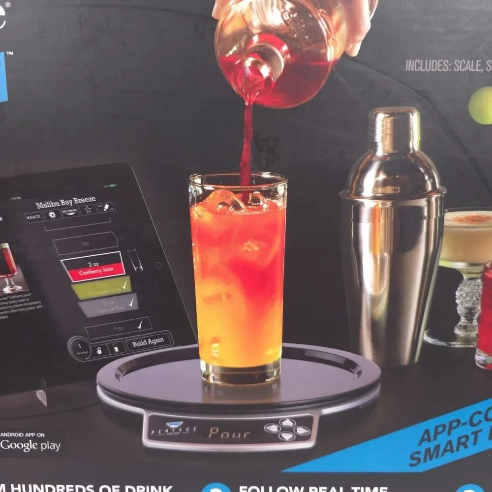 Perfect Drink App-Controlled Smart Scale Bartending‎ System Kit Shaker Included
